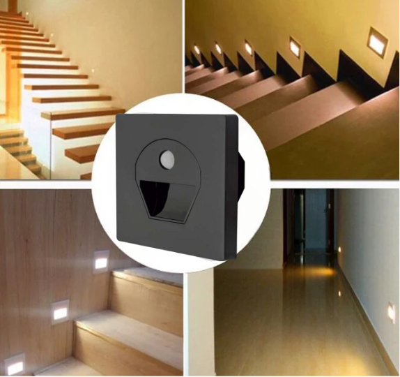 Cata 1W Ct-5170s Sensörlü Fotoselli Koridor Armatürü Led Aydınlatma Siyah Kasa