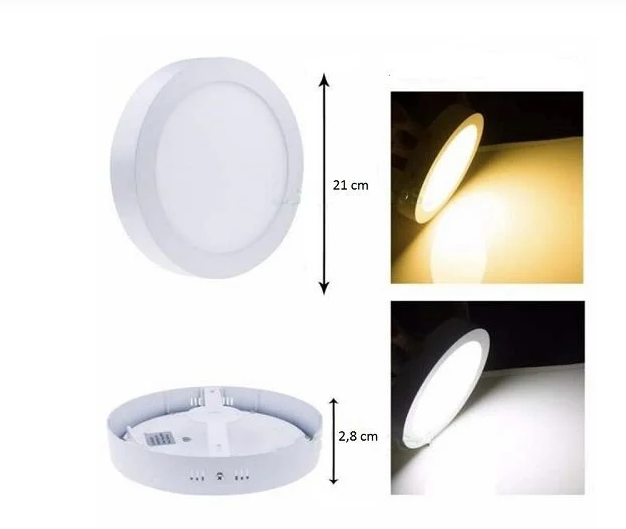 Cata 18w Beyaz Kasa Sıva Üstü Yuvarlak Led Panel ct-5233