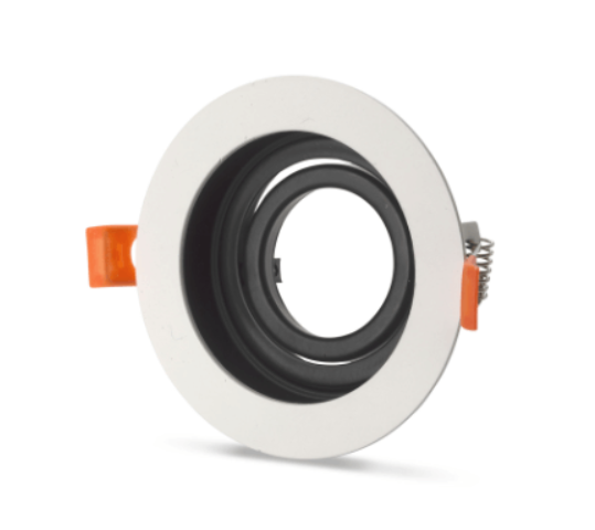 NOAS AMAZON  (BEYAZ-SİYAH)  YUVARLAK BOŞ KASA (GU10 DUYLU)YL60-1661