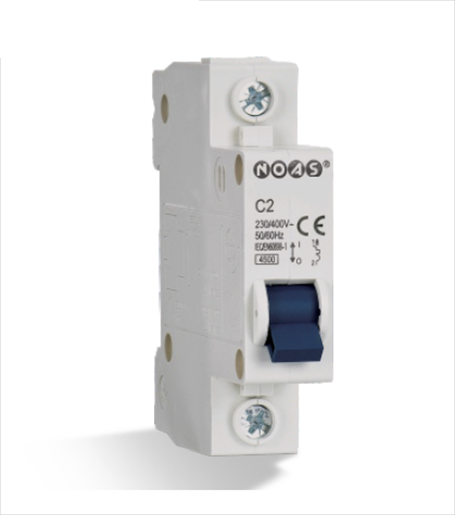 Noas 1X2 Amper 1 Fazlı C Tipi 4.5 kA Ev Tipi Otomatik Sigorta YL04-6002