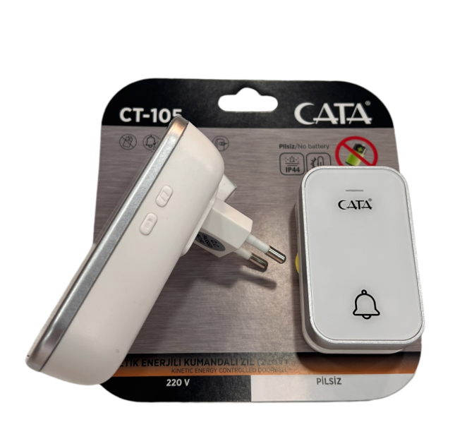 Cata Uzaktan Kumandalı Zil Kinetik Enerjili 220 volt CT-105