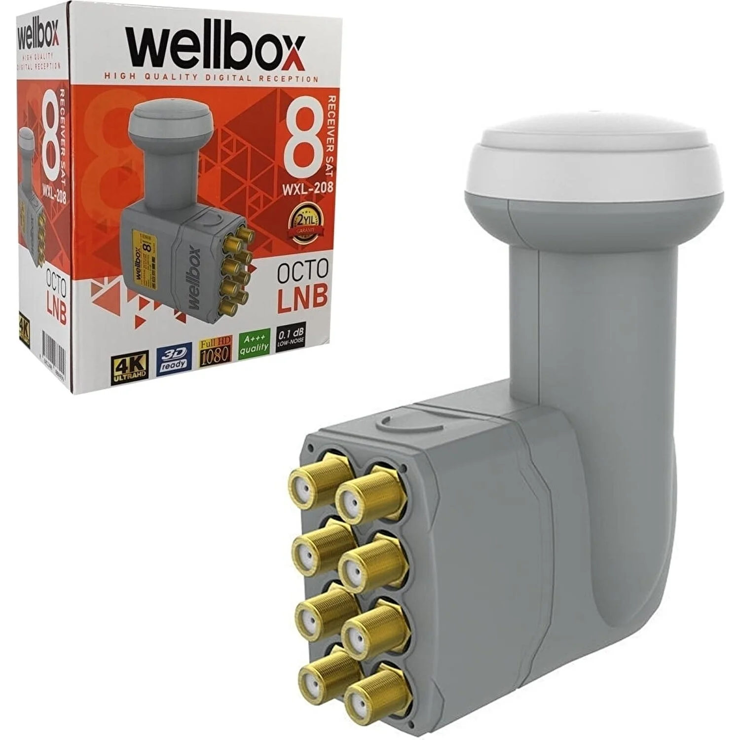 Wellbox 8' li Lnb 4K Full Hd 1080p 8 Çıkışlı WXL-208