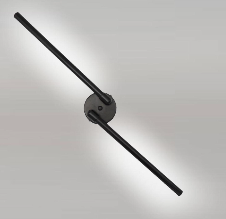 Siyah Kasa İkili Şaşırtma Aplik Dekoratif Duvar Aplik