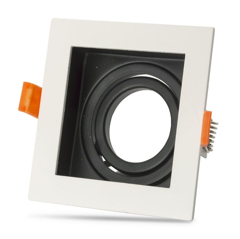 NOAS AMAZON (BEYAZ-SİYAH) KARE BOŞ KASA(GU10 DUYLU)YL60-1361