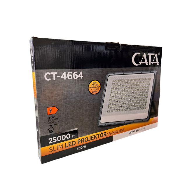 Cata 300w LED Projektör Beyaz Işık 6500k Platinium 25000 Lümen CT-4664