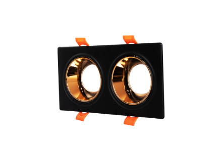 NOAS HAZAR 2'Lİ ( SİYAH-BAKIR ) KARE BOŞ KASA (GU10 DUYLU) YL60-2331